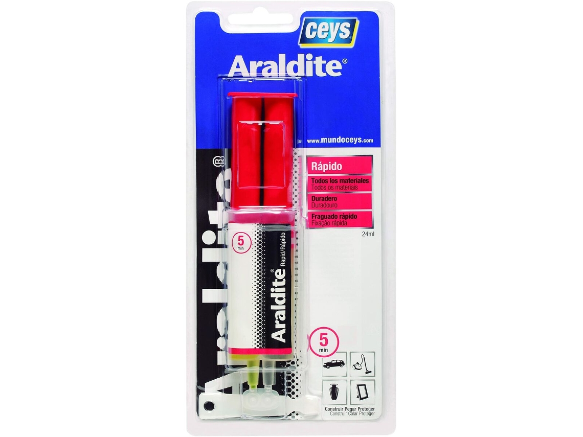 Cola Instantânea Ceys Araldite 510205 Rápido 24 ml 2 Peças