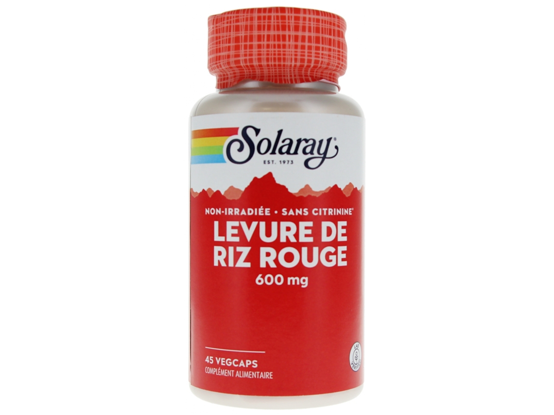 Solaray Levedura de Arroz Vermelho 600 Mg 45 Cápsulas Vegetais SOLARAY