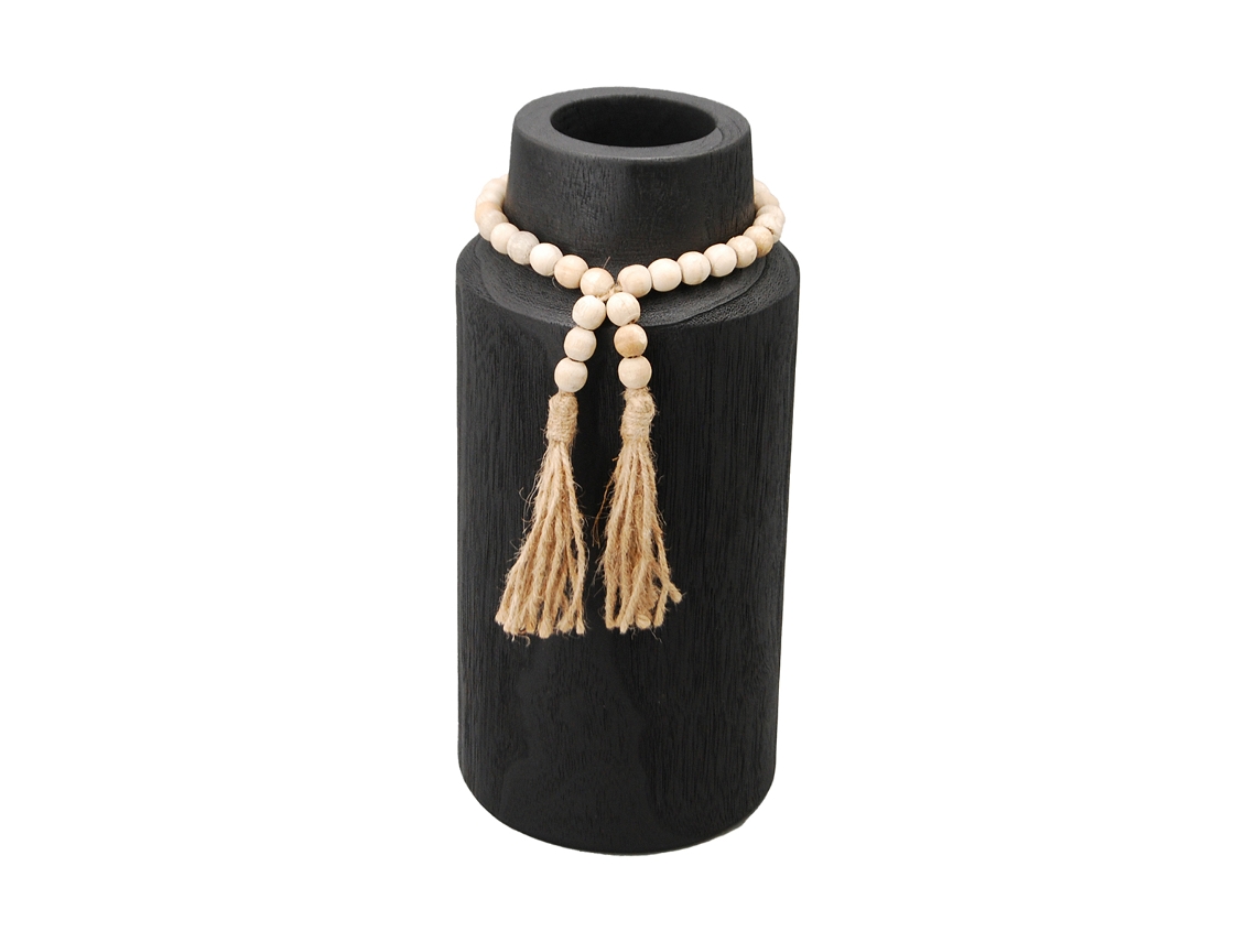 ORIGEN Home Decor Vaso Vasos e Porta-velas Vaso Negro - 30x14x14cm