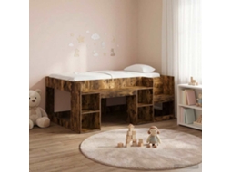 Vidaxl Estrutura De Cama Infantil Com Armazenamento Carvalho Fumado