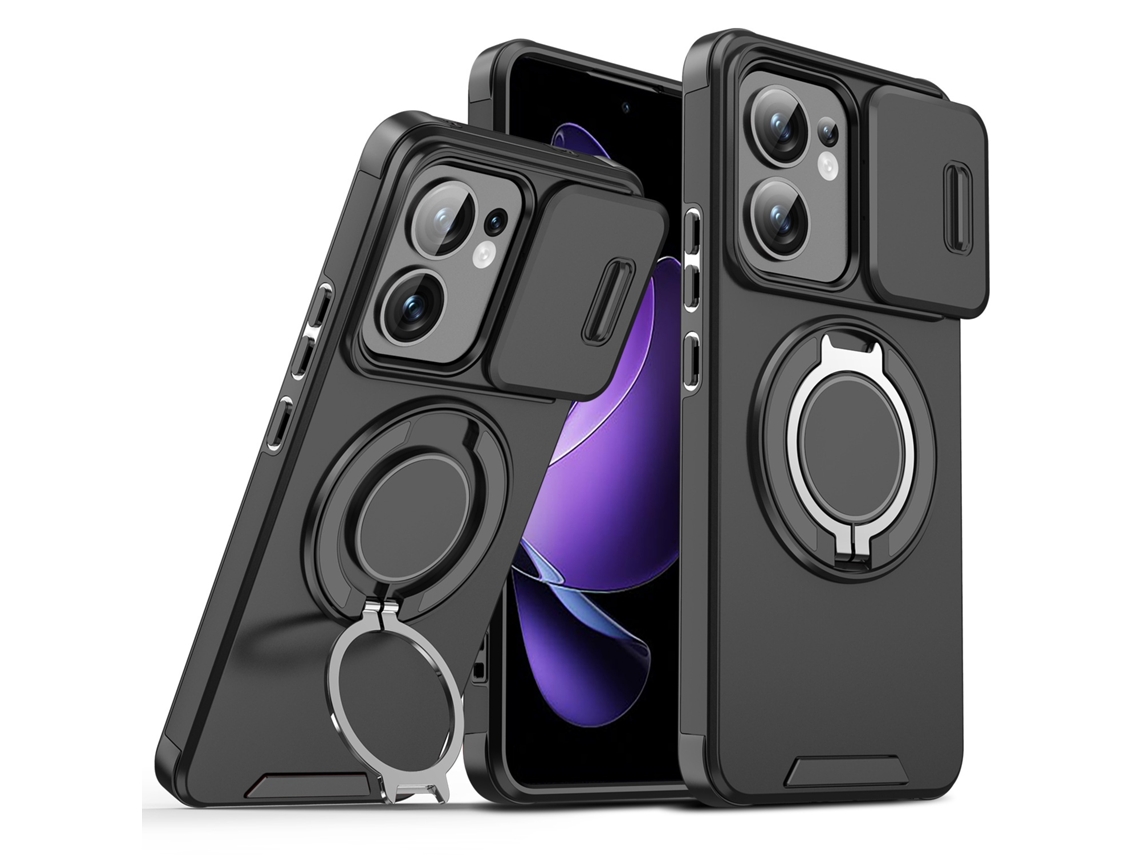 Lurelia Capa Magnética Para Oppo A6s 4g Com Suporte, Preto