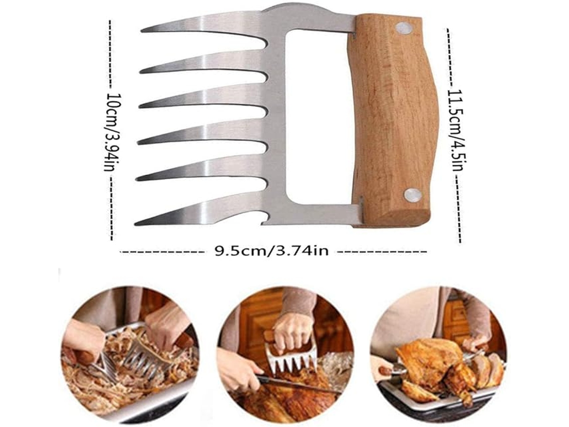 Garras para Carne para Carne de Porco Desfiada, Garfos para Churrasco em Aço Inoxidável DUREFORWARD
