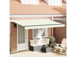 Vidaxl Toldo Retrátil Creme 350 X 200 Cm Tecido