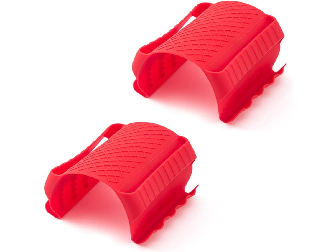 Conjunto De 2 Prendedores Silicone Para Isolamento Térmico – Luva Antiderrapante Grelhar Assar Usar No Micro Ondas