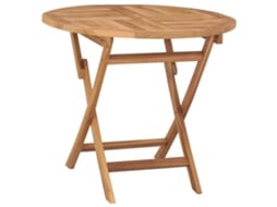 Mesa de Jardim Dobrável 85X76 Cm Madeira Teca Maciça PANGSHIYUAN