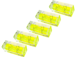 Nível de bolha mini 5 unidades 15x15x40mm precisão resistente a quebras acrílico para alinhar câmeras móveis caravanas