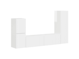Conjunto Móvel TV 4 Peças Branco Brilhante MAISON EXCLUSIVE