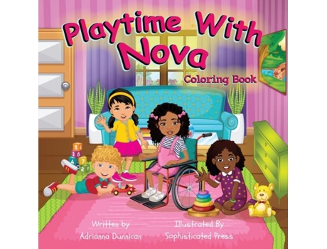 Livro Playtime With Nova Coloring Book De Adrianna Dunnican (inglês)