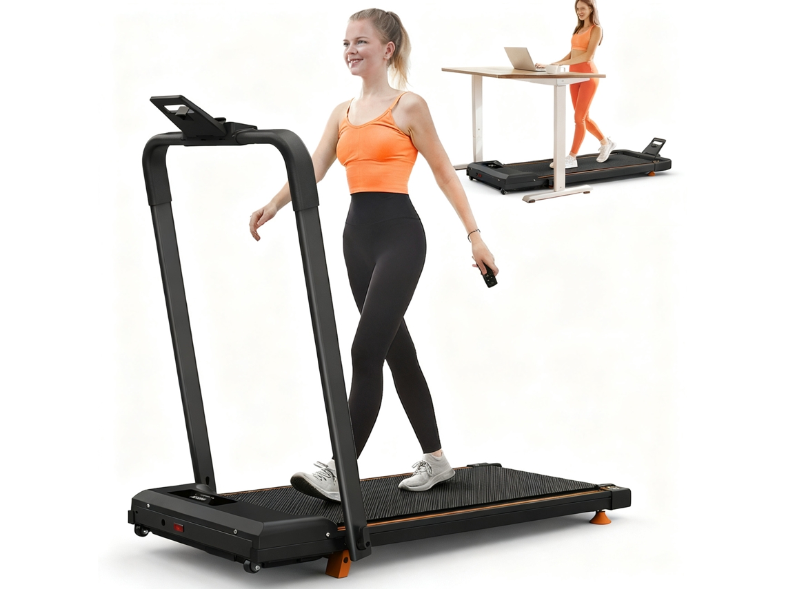 Passadeira De Corrida Rolipo 120kg 1-12km/h Dobrável 3 Em 1 Com Inclinação E Bluetooth