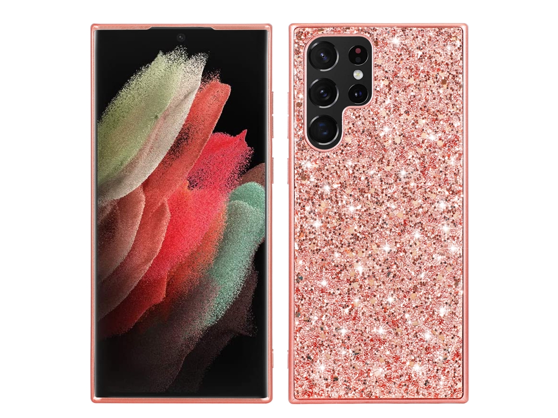 Adequado Para Capas De Celular Samsung Com Glitter E Efeito Anti-queda.ouro Rosa - S26plus