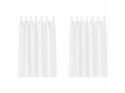 Maison Exclusive - Cortinas Blackout Com Argolas 2 Pcs Branco Puro 175 X 140 Cm