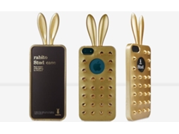 Capa iPhone 5, 5s, SE RABITO Tachas Dourado