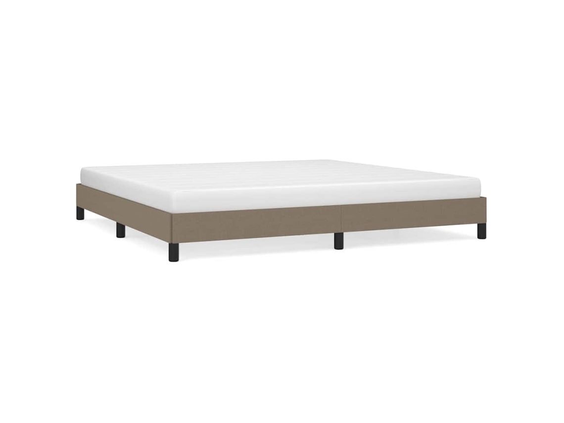 Bed Frame, Bed Frames Vidaxl Cinzento-acastanhado Tecido (200 X 200 Cm)