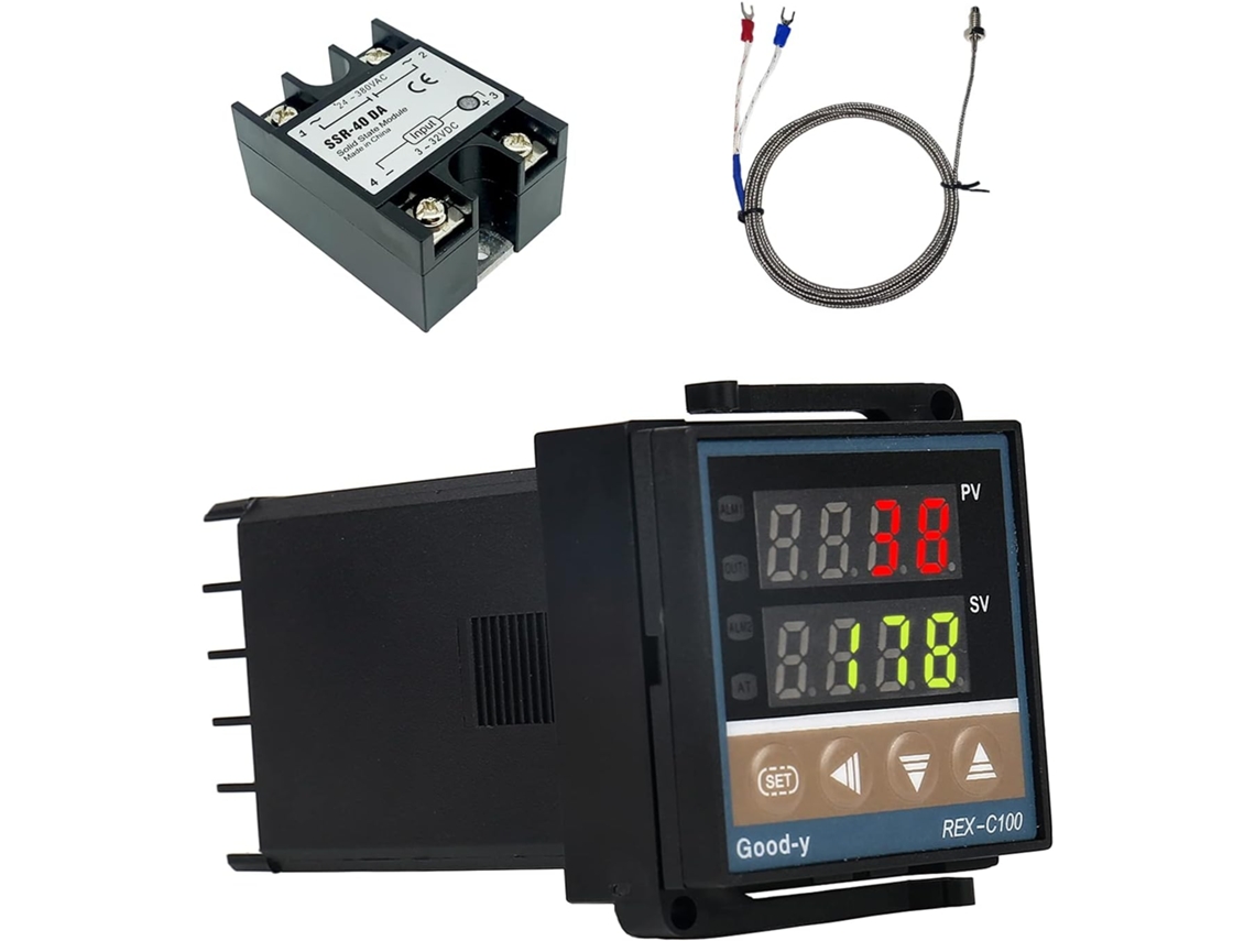 Controle De Temperatura Digital Rex C100, Alarme Pid De 0℃ A 1300℃, Controle De Temperatura Digital Inteligente, Tipo K Zeuxo