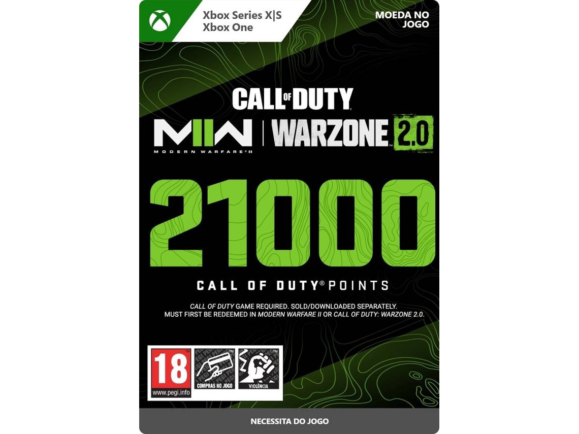 Cartão Xbox Call Of Duty Points 21000 Points (Formato Digital)