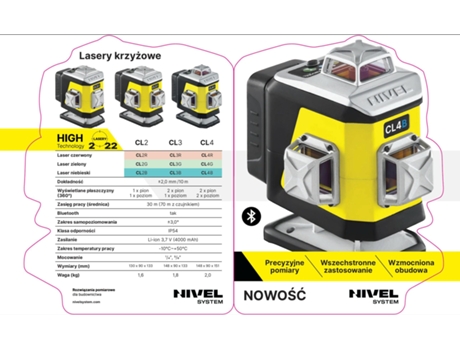 Sistema de nível Cross Laser Cl4d 4x360 Sistema de nível/topcon