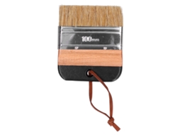 Pincel plano com cabo de madeira, pincel para pintura (multifuncional, feito de cerdas puras de javali)