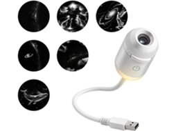 Projetor de luz noturna holográfica 5D inteligente HD, projetor de galáxias e USB Lua, projetor de galáxias com movimento