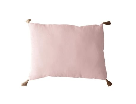 Almofada com Pompons de Juta Rosa Velho 50 X 70 Cm ENJOY HOME
