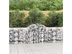 Vidaxl Cestos Gabião Arqueados 14pcs 200x50x80/100cm Ferro Galvanizado