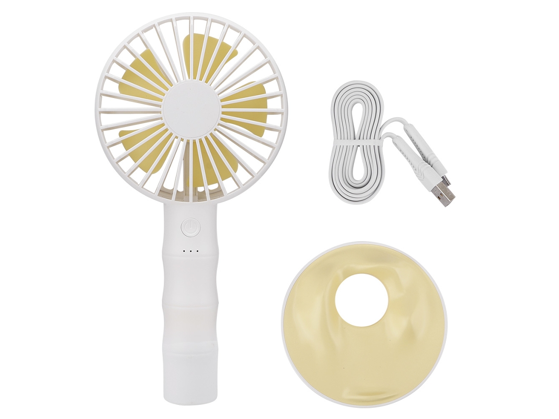 Ventoinha de Mesa Usb Recarregável Portátil Branca