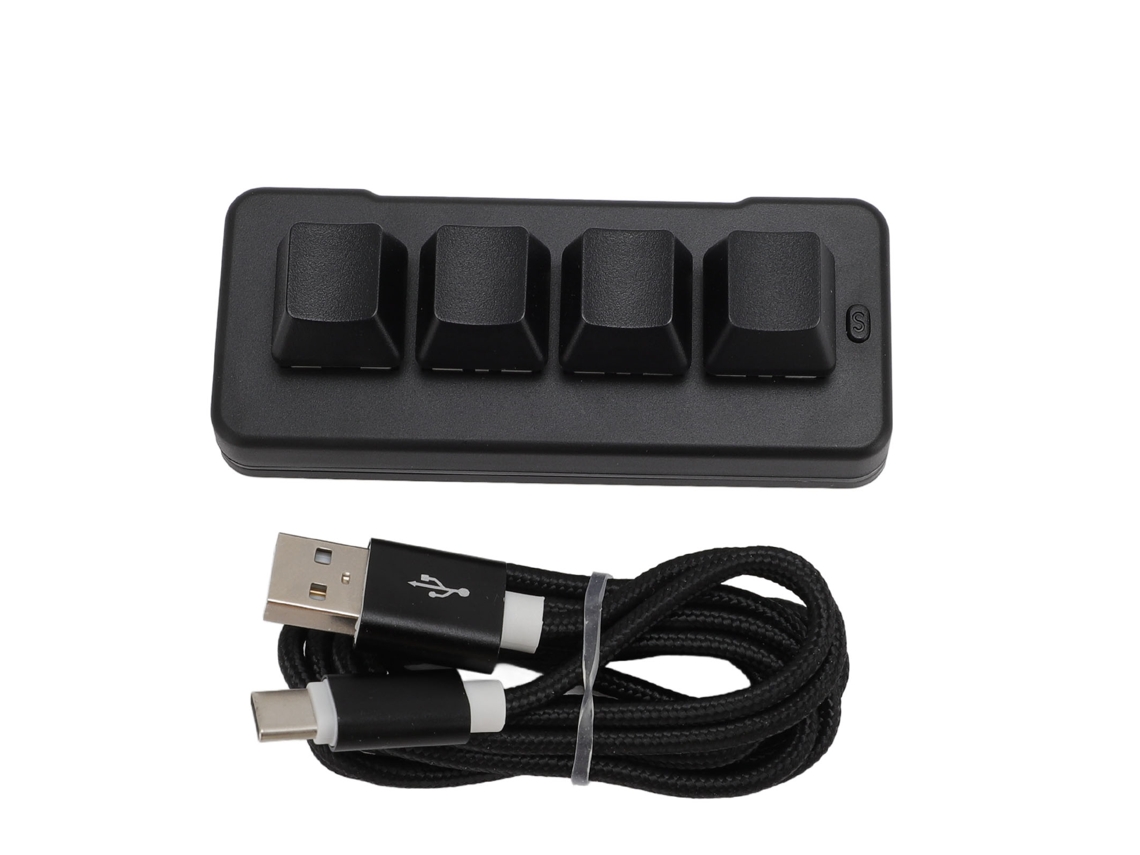 Teclado Mecânico Gamer 4 key LAXISCREED Usb Programável Rgb