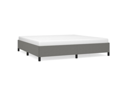 Estrutura de Cama Tecido Cinzento Escuro MAISON EXCLUSIVE (200x200 cm)