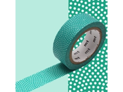 Fita Adesiva de Bolinhas Samekomon Verde 1,5 cmx7 M YOUDOIT