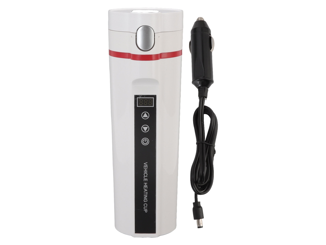 Chaleira Elétrica Em Laxiscreed Para Carro, Aquecimento Rápido E Isolamento Térmico Duplo, 450ml Branco Inox