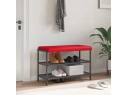 Vidaxl Almofada De Banco Couro Sintético Vermelho Profundidade 35 Cm