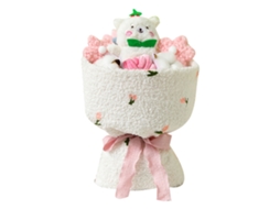 Bouquet Ursos Brancos Luzes Led Estilo Cartoon