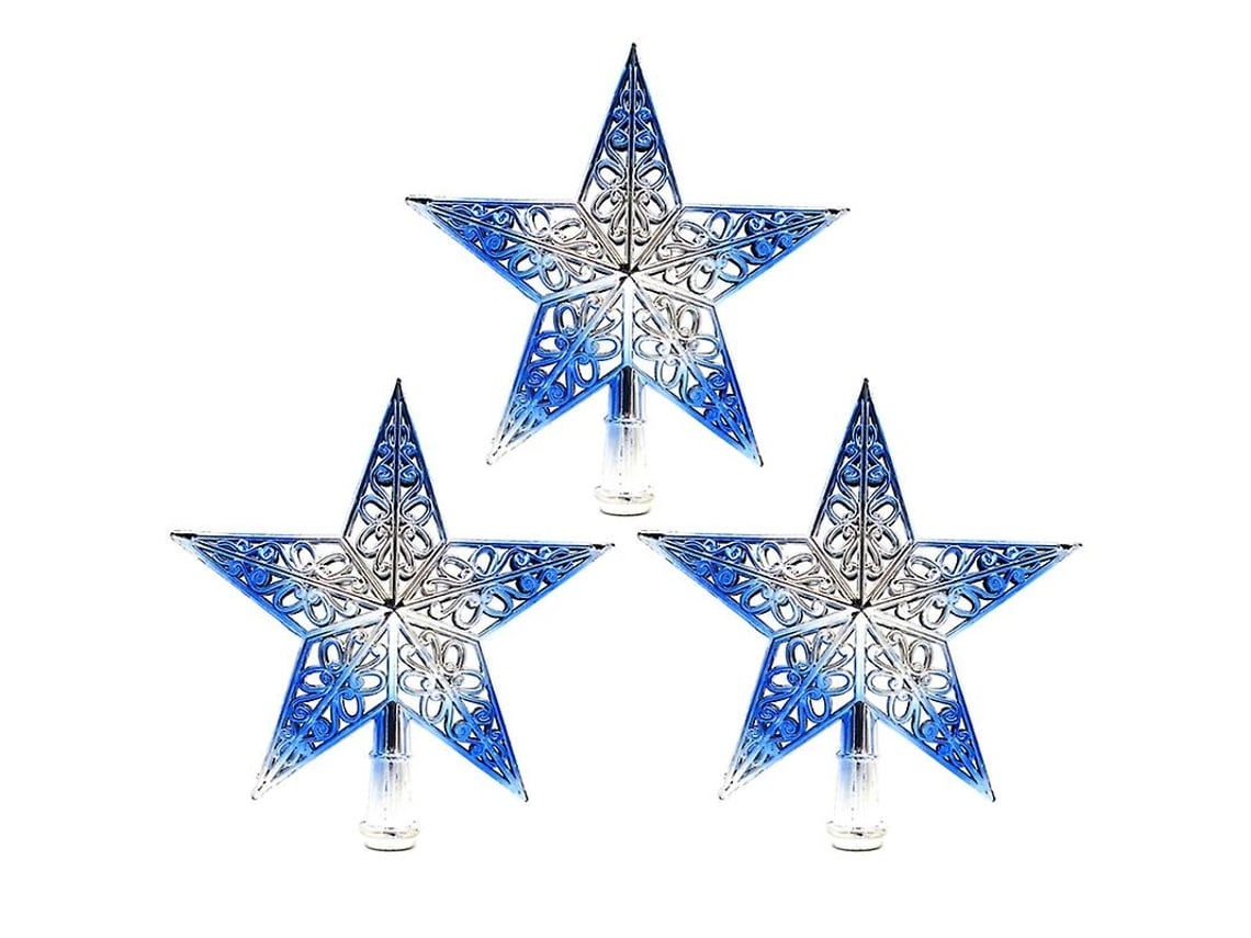 3 Peças de Árvore de Natal com Forma de Estrela* ZYBLSSBB