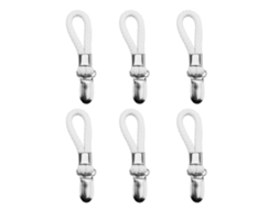 6 grampos para toalha com alça de algodão e aço inox S/MARCA