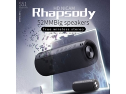 Altavoz Bluetooth portátil para exteriores 10W IPX5, 8h autonomia, emparelhamento dual, sinal 5.2