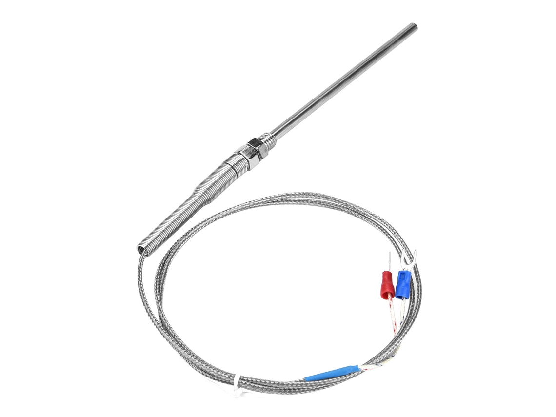 Sensor De Temperatura Termopar Tipo K Sonda M8 100mm Hilo 1m 0-400℃