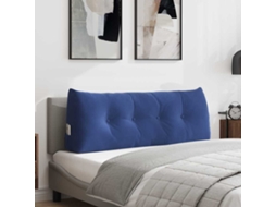 Vidaxl Travesseiro Para Costas Azul Polícia 120 X 24 X 50 Cm Veludo