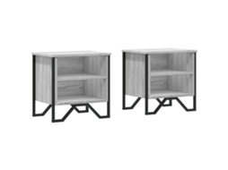 Conjunto de Mesas de Cabeceira 2pcs Derivados de Madeira Cinzento Sonoma MAISON EXCLUSIVE