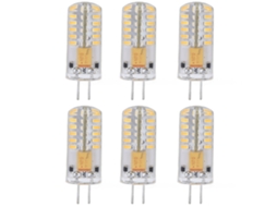 2026 6 Peças de Lâmpada Led Fácil Instalação Luz de Transmissão Uniforme 12v Branco Quente para Festa Lar