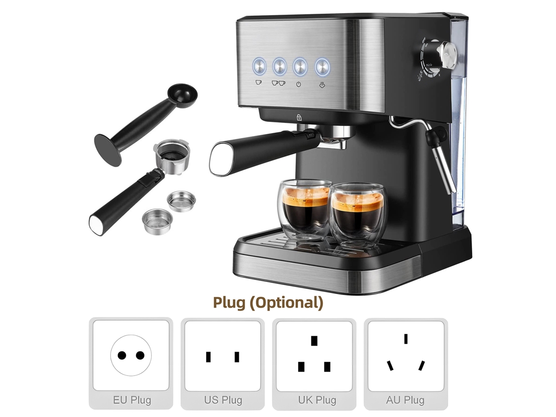 Máquina De Café Laxiscreed Italiana, 1050w, Alta Pressão E Função De Espuma De Leite