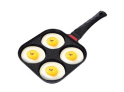Frigideira Antiaderente Para Ovos Com Faixa De Controle De Temperatura, Frigideira De Alumínio Para Omeletes Com Capacidade Para 4 Xícaras