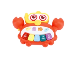 Primerox brinquedo de Piano para Bebê Caranguejo com Luzes Educativo Musical Multifuncional