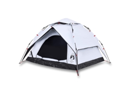 Tenda campismo cúpula 3 pessoas VIDAXL opaca libertação rápida branco