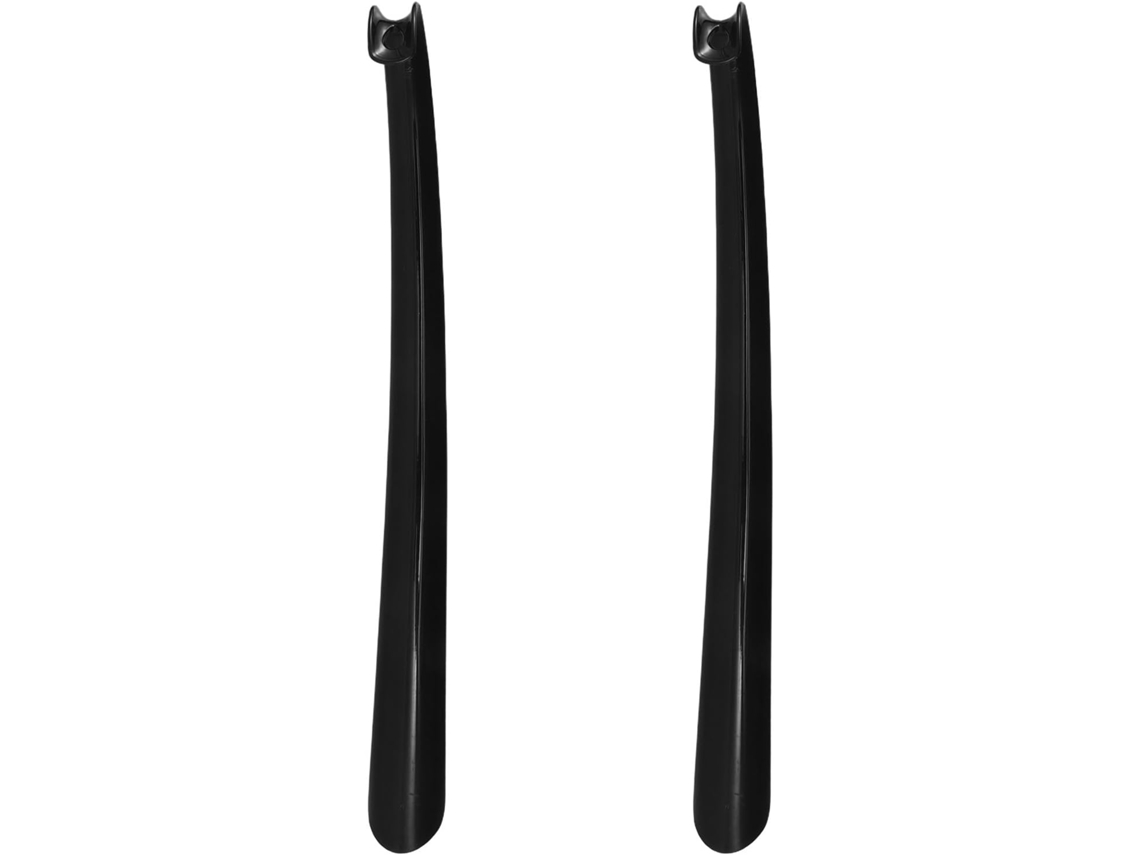 Conjunto De 2 Calçadeiras De Plástico Pretas, 42 Cm (16,5 Polegadas)