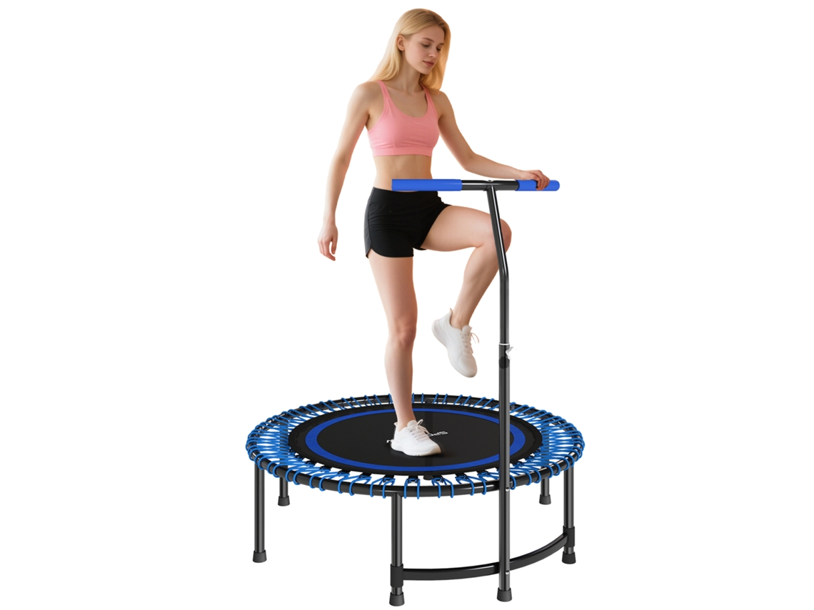 Cama Elástica de Fitness Ø 114 Cm, com Cordas Elásticas, Alça Ajustável, Silenciosa, Azul CHEZMOI | CHEZMOI