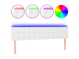Led Headboard, Led Headboards Vidaxl Branco Couro Artificial (160 X 5 X 78/88 Cm)