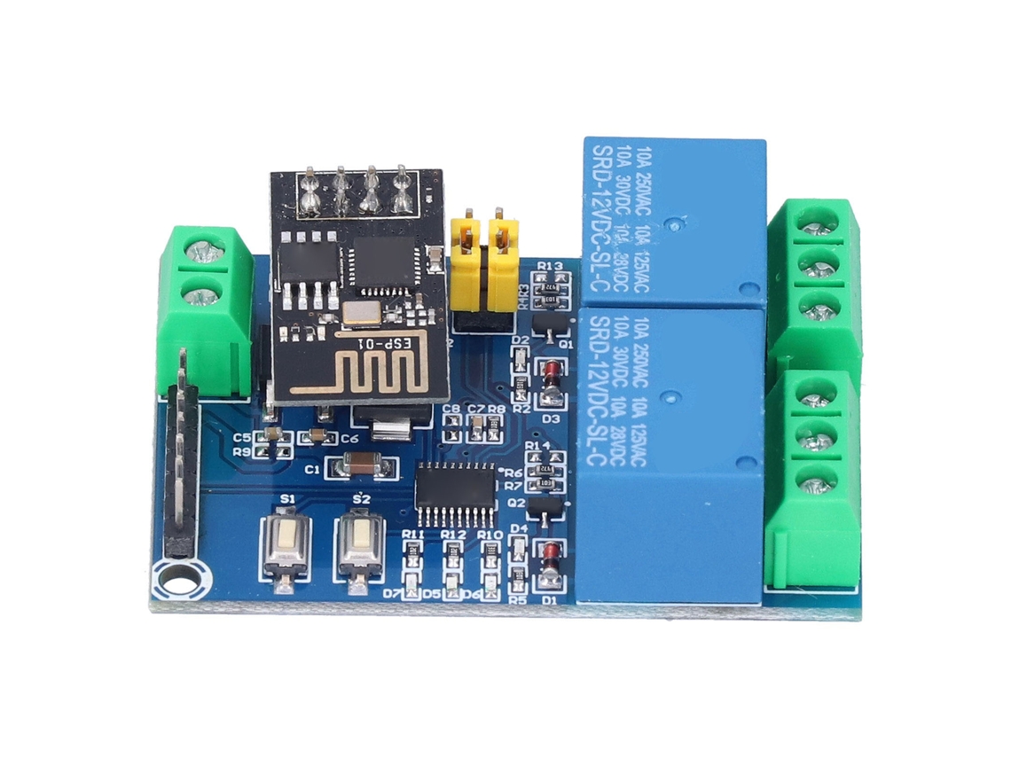 Laxiscreed Módulo Relé Wifi Dual-channel Controlado Por App A 12v Para Automação