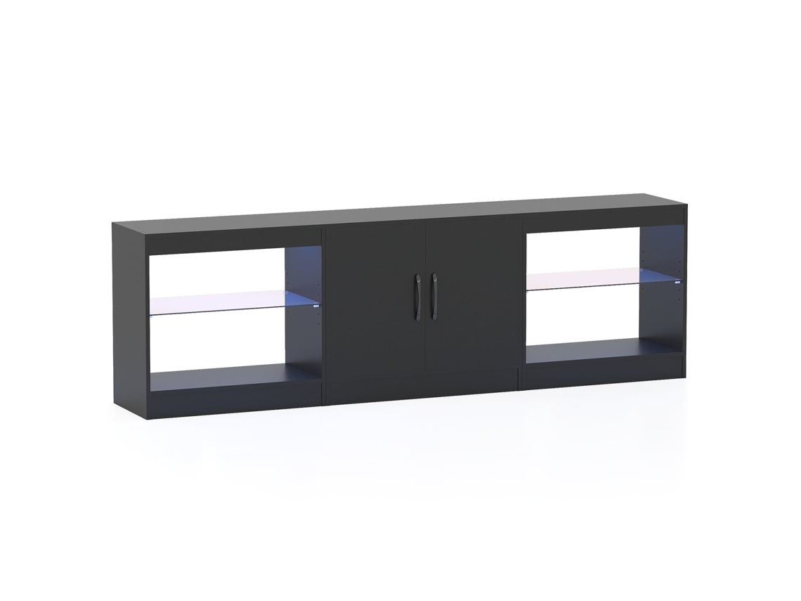 Suporte para Tv 3 em 1 com Luzes Led para Tvs de Até 85 Polegadas Preto NORTHIX