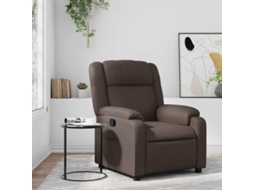 Vidaxl Poltrona Reclinável Couro Artificial Castanho