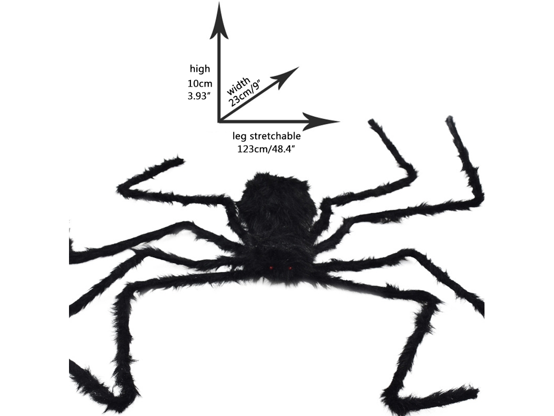 yuexinghui Aranha Elétrica Iluminada De Halloween (50 Polegadas, Com Decoração De Teia) Eoocoo