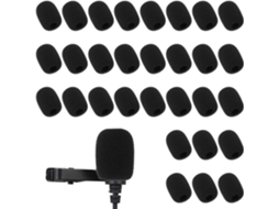 Capas de Espuma Antivento para Microfone e Headset, Filtro Pop de Substituição, 30 Peças AQUAFORGE
